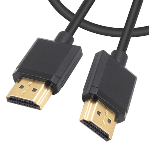 Duttek 4K HDMI Male to Male Cable 2 Feet/60cm, Short HDMI Cable, Extreme Thin, for 3D and 4K Ultra HD TV Stick HDMI 2.0 Cord Extension Converter