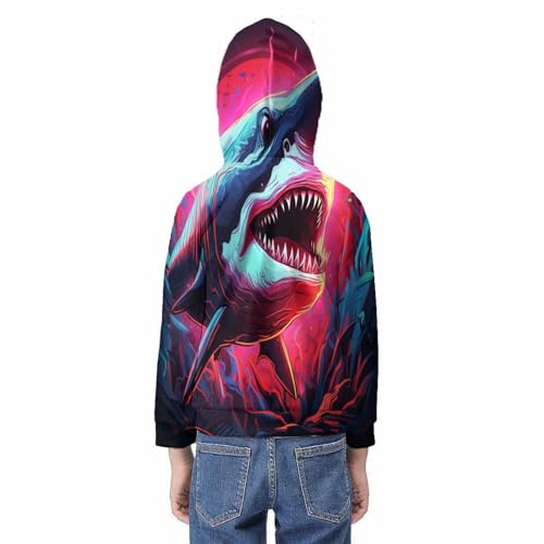 Sweat Requin 3D imprimé graphique relief ado hiver - 6