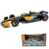 XTD Bburago 1:43 2022 F1 McLaren MCL36 #3 Daniel Ricciardo #4 Lando Norris Alloy Luxury Vehicle Diec