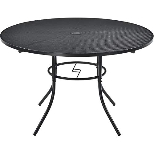 Global Industrial 48" Round Outdoor Steel Mesh Cafe Table, 29" H #TOP14