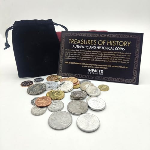 IMPACTO COLECCIONABLES | Colección de 30 Monedas Auténticas de América – Piezas de Colección Sin Repeticiones, Originales y Certificadas por Expertos