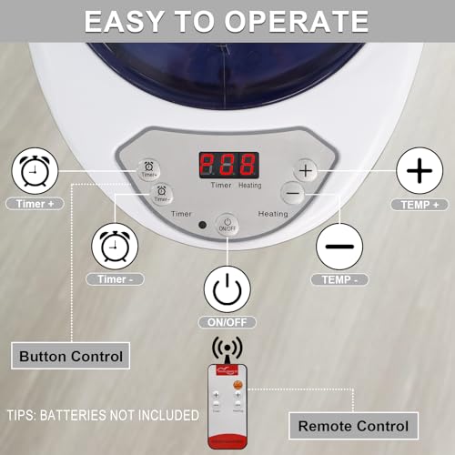 Femitu Sauna Steamer Machine 2.6L 1000W, Steam Generator for Sauna, Portable Sauna Steamer with Remote Control for Home SPA Body Relaxation Shower, Adjustable Steam Settings - Thumbnail 2