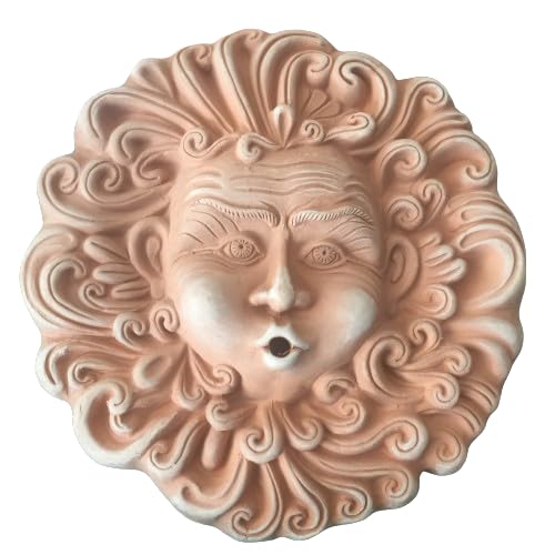 Mascherone Eolo in terracotta cm.38