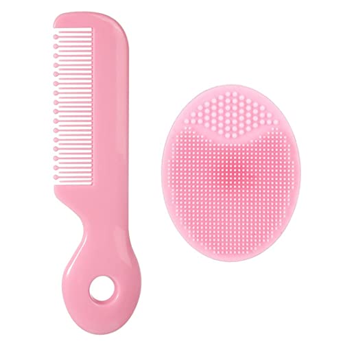 Clyhon brosse à cheveux pour bébé, peigne pour bébé, brosses et peignes convient aux nouveaux-nés et aux tout-petits (2pcs)