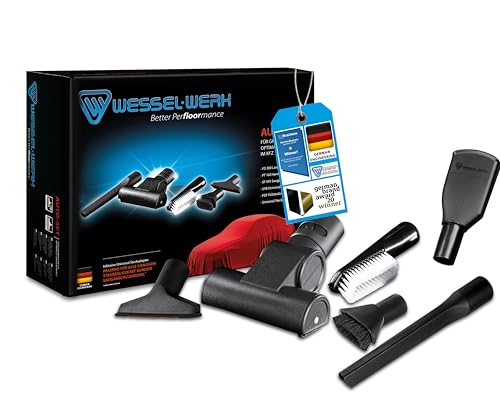 Wessel-Werk CarWash Edition - Set di ugelli per la cura dell'auto nelle stazioni di servizio, lavatrici e a casa, ideale per tappezzeria e raccordi, adatto per 32,38 mm