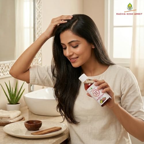 Image of Natural Hair Oil (Pack of 3 x 100ml) for Hair Growth & Hair Fall Control | Homemade Oil with Curry Leaves, Amla, Reetha, Shikakai, Hibiscus & Neem | For Dry, Damaged, Frizzy Hair | Men & Women