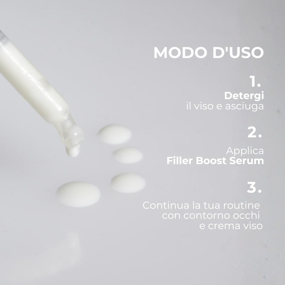 Luce Beauty Filler Boost Serum - Siero viso Rimpolpante, Anti Rughe ad Effetto Filler, Per pelli secche e normali, con Argireline® Amplified Peptide e Olio di Lapacho - 30 ml