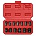 CASOMAN 13 Pieces 3/8-Inch Drive Impact Socket Set, 6-Point, Metric, Shallow, CR-V, 7mm to 19mm, Heavy Duty Blow Molded Storage Case