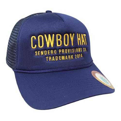 Image of Sendero Provisions Co. Cowboy Adjustable Snapback Foam Trucker Hat with Embroidered Design & Mesh Back for Breathability
