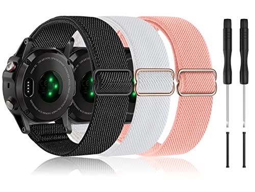 Bolesi 3�{�p�b�N Fenix 5S�o���h �ȒP�t�B�b�g 20mm �X�g���b�`�i�C�����E�H�b�`�X�g���b�v �X�|�[�c�o���h Fenix 5S / Fenix 5S Plus D2 Delta S�X�}�[�g�E�H�b�`�p ���f�B�[�X �����Y