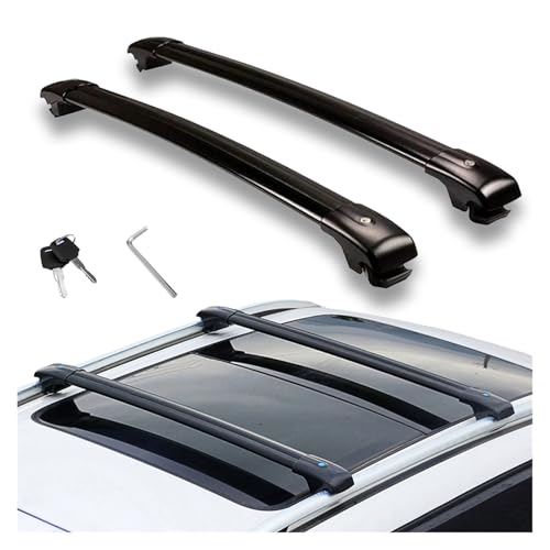 Barres de toit pour VW Tayron profilées noires en aluminium aérodynamique et sécurisé
