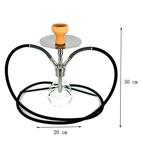 YUNZHIDUAN Glas Shisha Shisha Pipes Set, 2021 2 Schlauch Shisha Komplettset, Micro Modern Acryl Bubble Shisha mit… – Bild 6