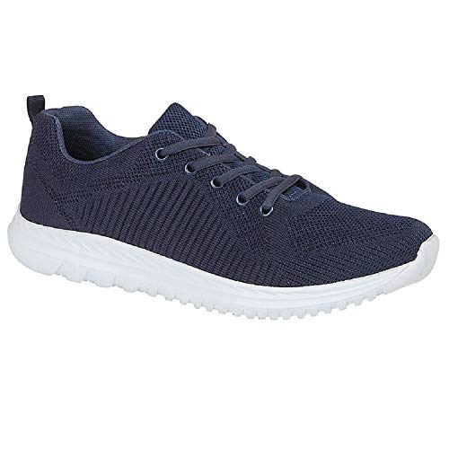 Dek Freeway - Zapatillas deportivas de espuma viscoelástica superligeras, con cordones, color negro, Navy, 45 EU