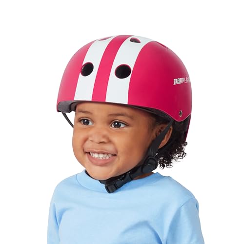 Casque de vélo pour enfant Radio Flyer rose idéal pour le patinage et la pratique de la trottinette