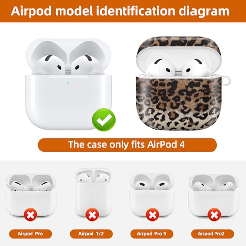 Coque AirPods 4 evite les casses grace a l'etui antichoc leopard