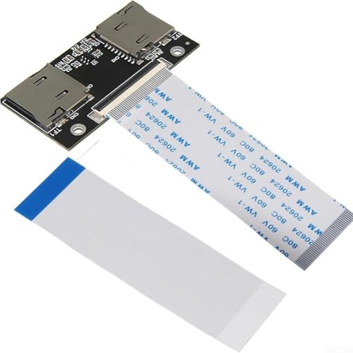 1 carte adaptateur SSD en métal ZIF/CE pour cartes SD/SDXC/TF jusqu'à 1 To, design compact à double port pour équipement industriel