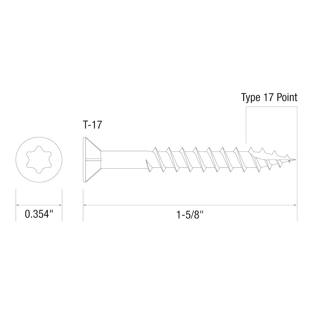 Grip Rite MAXS1588DS3051#8 x 1-5/8 in. 305 Stainless Steel Deck Screw (1lb -Pack), No Color, 1-5/8 in. x 1.625 in. (Head Diameter) - Image 4