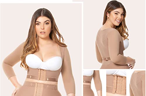 FAJAS MELI'BELT Melibelt 5024 Upper Arm Compression Post Surgical Shaper - Posture Corrector for Women (Mocca, 2X-Large)4