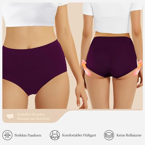 Falary Mutande Vita Alta Donna In Cotone, Pacco Da 5 - 3