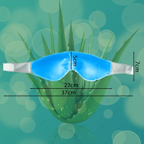Image of Aqua Ice Face & Eye Cooling Gel Mask and Aloe Vera Gel Mask Ice Pack for Face and Eye Patches Remove Dark Circles, Fatigue Cool Eyes Patch Pads Eye Care | Facial Skin Refresh Face Mask for Hot & Cold Therapy (Blue Eye Mask, Eye Mask)