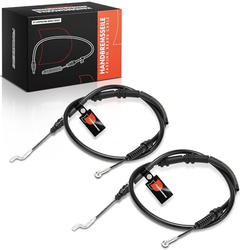 Frankberg 2x Handbrake Cable Parking Brake Rear Disc brake Compatible with Mult.i.v.a.n V Mult.i.v.a.n VI Transporter V Transporter VI Transporter/C.a.r.a.v.e.l.l.e VI Replace# 7E0609701E