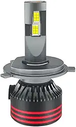 KATZEIST Lâmpadas LED de neblina H4 12000LM 6500K branco frio, IP68 impermeável, lâmpadas de carro universais Plug & Play para nevoeiro/chuva/neve, pacote com 2