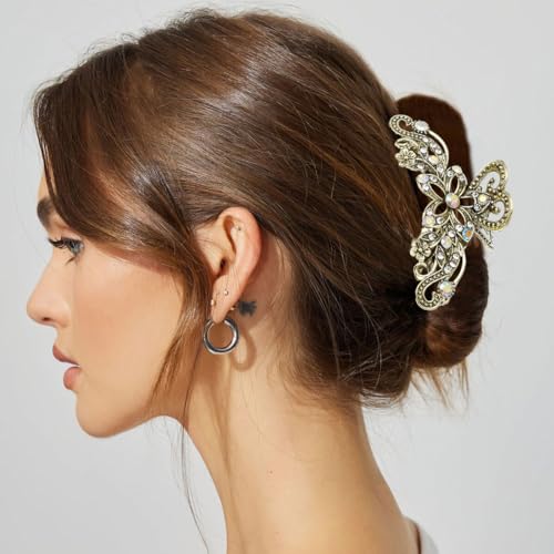 Pinzas de pelo vintage con strass 2 piezas miniatura 5