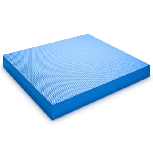 GREENSAPPIRE Übung Balance Pad Balance Pad Extra Dick Rutschfeste gepolsterte Schaumstoffmatte & Knieschoner für Fitness und Stabilitätstraining, Yoga, Blau