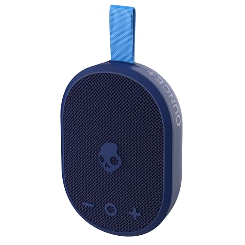 Skullcandy Ounce+ Wireless Bluetooth Speaker - IPX7 Waterproof Mini Portable Speaker with 16 Hour Battery, True Wireless Stereo, and Ballistic Nylon Carry Strap (Navy)