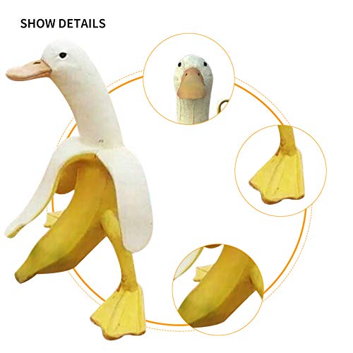 Banana Duck Sculpture, Whimsical Banana Duck Yard Art, Creative Banana Duck Art Statue Garden Yard Outdoor Decor (1 Pc) 1 #TOP1