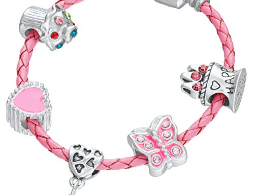 Jewellery Hut, braccialetto in pelle color rosa