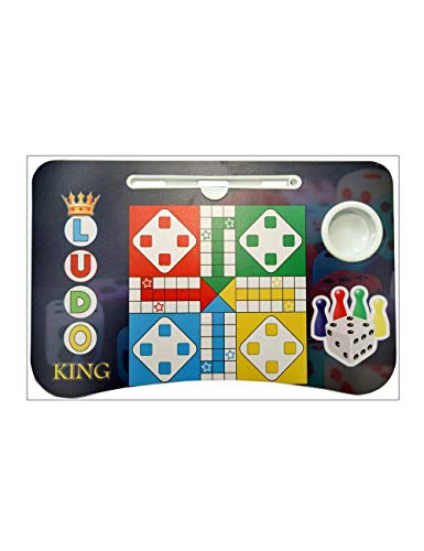 Dev Enterprises Lap-Desk, Laptop Table, Study Tab with Cartoon and Education Theme, Multipurpose Foldable Study Table, Laptop Table with Tablet Slot, Study Table Gifts for Kids (Ludo)