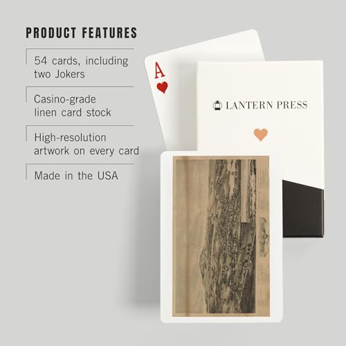 Baraja de 52 cartas estilo póker Blue Hill Maine miniatura 3