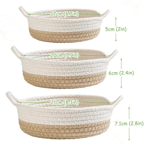 Small Woven Baby Gift Basket Baskets for Gifts Empty Baskets for Organizing Small Storage Basket for Gifting Dog Toy Basket Bins for Toy Organizer-Beige - Thumbnail 7