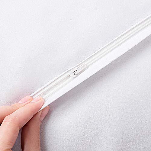 Phantoscope Faux Fur Pillow Cover Decorative Fluffy Throw Pillow Mongolian Luxury Fuzzy Pillow Case Cushion Cover For Bedroom And Couch,Off-White 12 X 20 Inches #TOP2