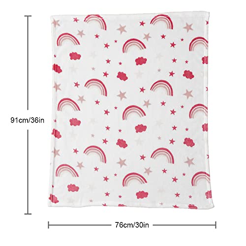 Bunnikins & Clover Lightweight Plush Flannel Baby Blanket Super Soft For Boys And Girls, Kids Floral Fleece Baby Blanket, Portable Bed Throws For Baby Crib And Toddler Bed, 30"X36" #TOP5