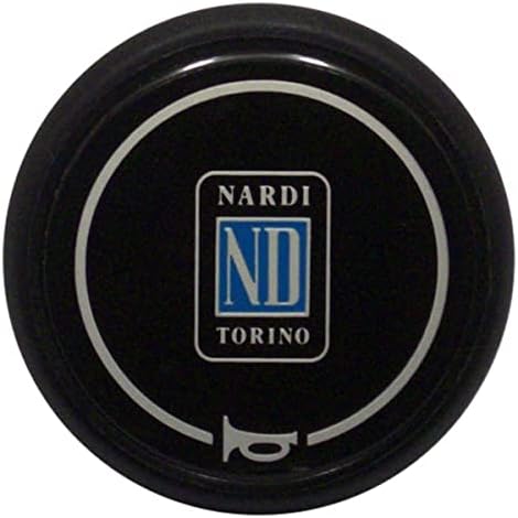 Nardi Steering Wheel Horn Button - Type A - Black with Nardi"ND" Torino Logo - Single Contact - Blister H/B GARA A 515 ND - Part # 4041.01.0108