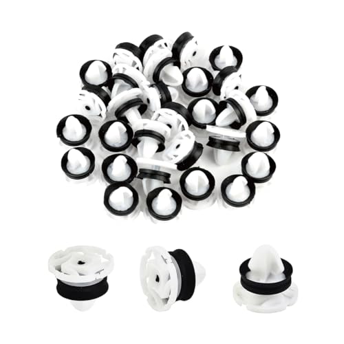 30 Clips de Fixation Garniture, Rivets en Plastique Universels pour Voitures, Clips de Fixation Voiture, OEM 7703077476, fixation cache, ressort agrafe, Clips...