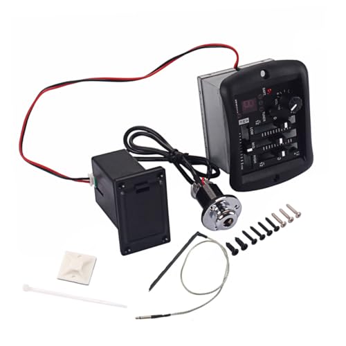 VANZACK Band Eq Acoustic Guitar Preamp with Piezo Pickup Volume Control for Enhanced Sound Easy Installation High Fidelity for Folk and Classical Guitars