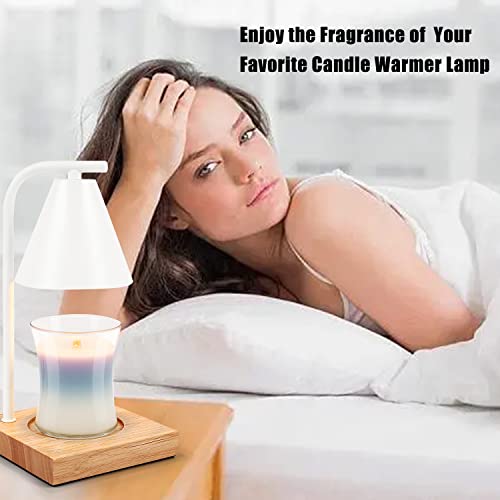 Sokcvsea Fragrance Candle Warmer Lamp - Home Decor Candle Warmer For Small Large Size Jar Candles Warmer Lamp Wooden Base (Square White) #TOP2