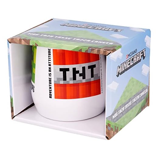 Taza nova de cerámica de 380 ml de Minecraft