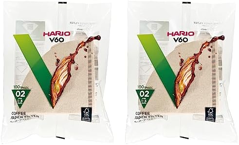 HARIO VCF-02-100M Paper Filter for V60, 06.6 ft (02 m), For 1-4 Cups, 200 Sheets