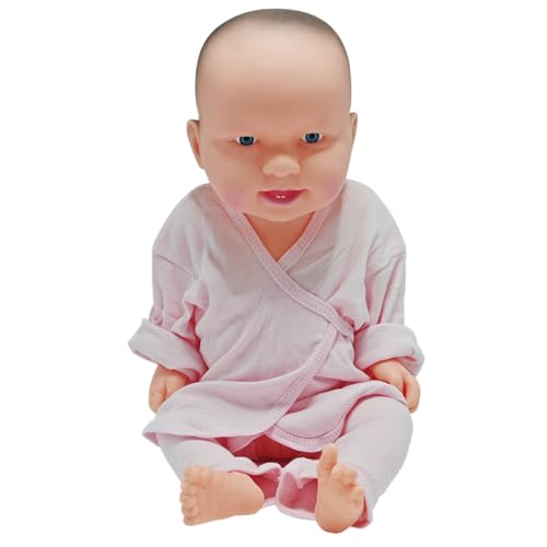 Life-Size Newborn Baby Care Model, Realistic Infant Simulation Manikin with Rotating Head & Limbs & Clothing, for Expectant Mothers Obstetrics & Gynecology Nurses & Midwifery School Teaching Girl