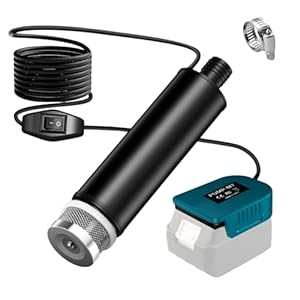 Tragbare Wasserpumpe Sumpfpumpe für Makita 18V, Wasserpumpe 30L/min Kabellose Tauchpumpe, 65W Wassertransferpumpe für Poolpumpen Gartenbewässerung Autowäsche Camping (ohne Akku)