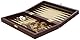 Smir - Backgammon aus Holz – Mahagoni-Tönung – Denk- und Strategiespiel – Traditionelles Spiel – Spielteile und Zubehör aus Holz