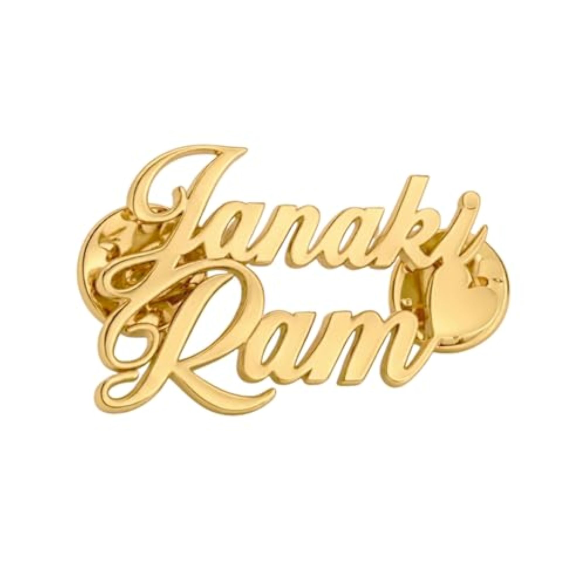 Personalized Couple Name Brooch Pin for Men & Women, Custom Gift
