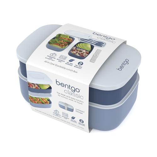 Image of Bentgo Classic Stackable 3-Compartment Adult Bento-Style Lunch Box