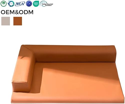 Miniatura 6 de Sofá cama ortopédico en forma de L para perros y gatos, moderno sofá lavable para perros con funda extraíble, parte inferior antideslizante, fácil