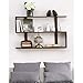MTYLX Multifunktionales Regal, Wandregal, Trennwand Hängend, Einfache Moderne Schlafzimmer Wohnzimmer Regal-Speicher-Anzeige/Walnussfarbe