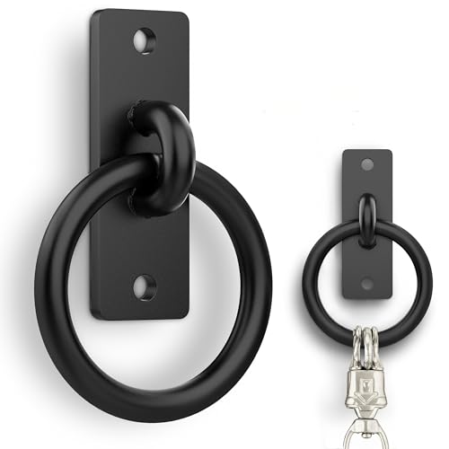 Sunset Valley Metalcraft Horse Tie Ring - 2-3/8 inches Heavy-Duty Solid Steel Cross Tie Ring for Horses Multi-Purpose Tie Down Horse Barn Supplies Made in USA.